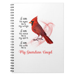 Red Cardinal My Guardian Angel Notebook