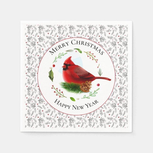 Red Cardinal Napkin (Front)