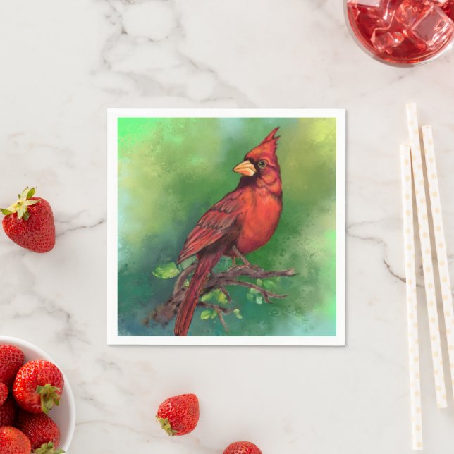 Red Cardinal Napkins (Insitu)