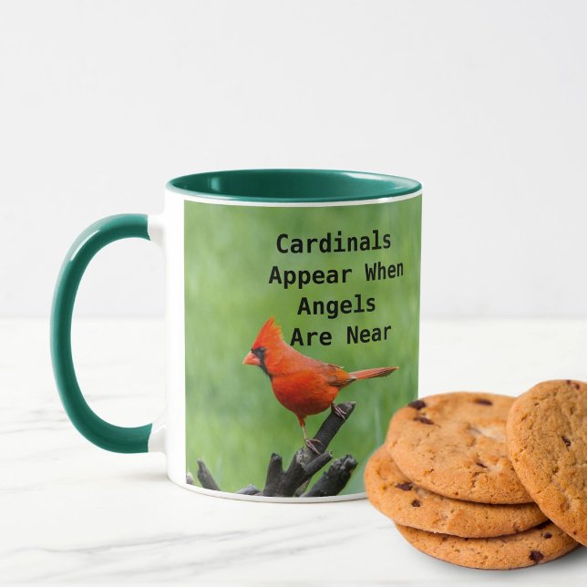 Red Cardinal Remembrance Mug Angels Are Near (Creator Uploaded)