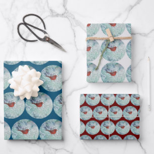 Red Cardinal Snow Winter Art Wrap Craft Paper