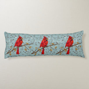 Red Cardinal , the bird of Christmas Body Cushion