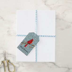 Red Cardinal , the bird of Christmas Gift Tags