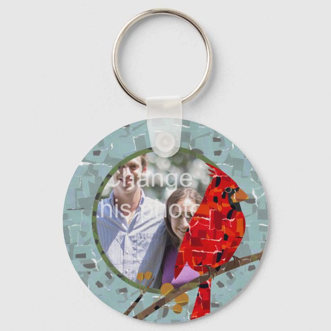 Red Cardinal , the bird of Christmas Key Ring (Front)