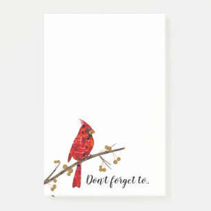 Red Cardinal , the bird of Christmas Post-it Notes