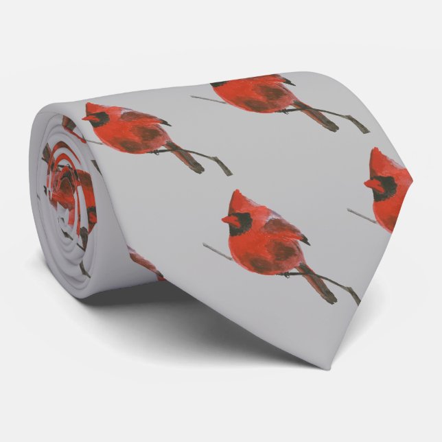 Red Cardinal Tie (Rolled)