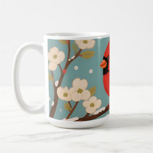 Red Cardinal Winter Branch Coffee Mug