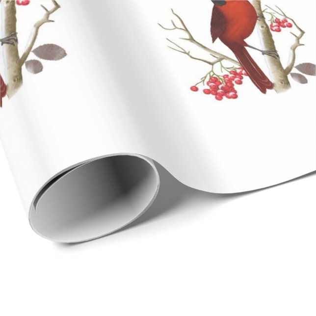Red Cardinal wrapping paper (Roll Corner)