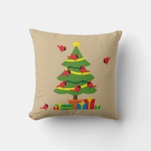 Red Cardinals - Christmas Merrier Spent Together Cushion