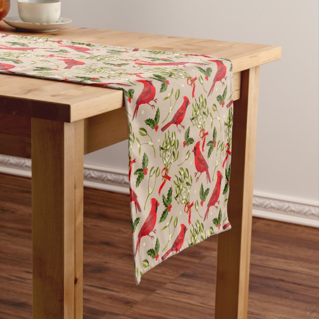 Red Cardinals  Short Table Runner (In Situ)