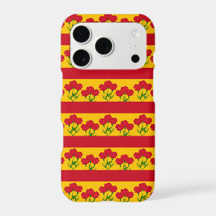 Red Carnation Floral Design in Spanish Flag Colour