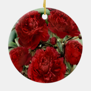 Red Carnation Flowers Ornament