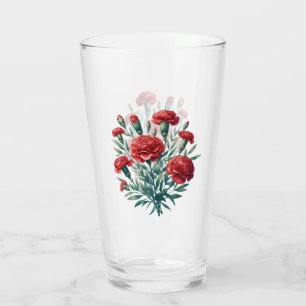 Red Carnation Glass
