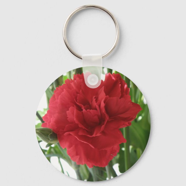 Red Carnation Keychain (Front)