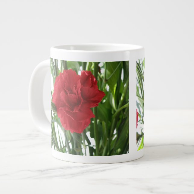 Red Carnation Mug (Front Left)