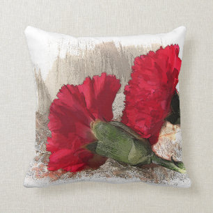 Red Carnations Cushion