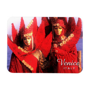 Red Carnival Costumes - Venice, Italy Magnet