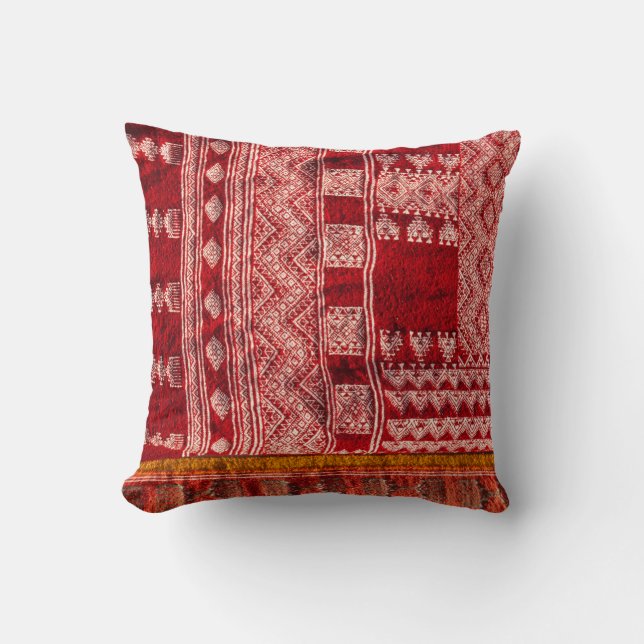 Red Carpet At Market Cushion (Front)
