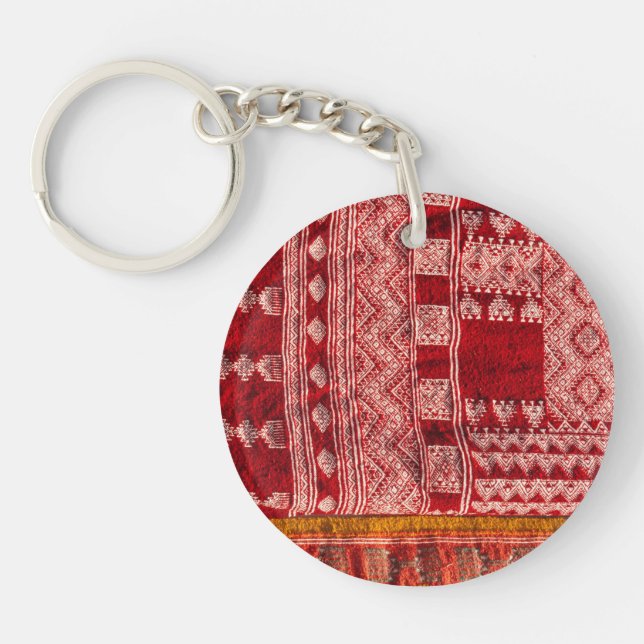 Red Carpet At Market Key Ring (Front)