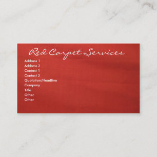 Red Carpet Business Card