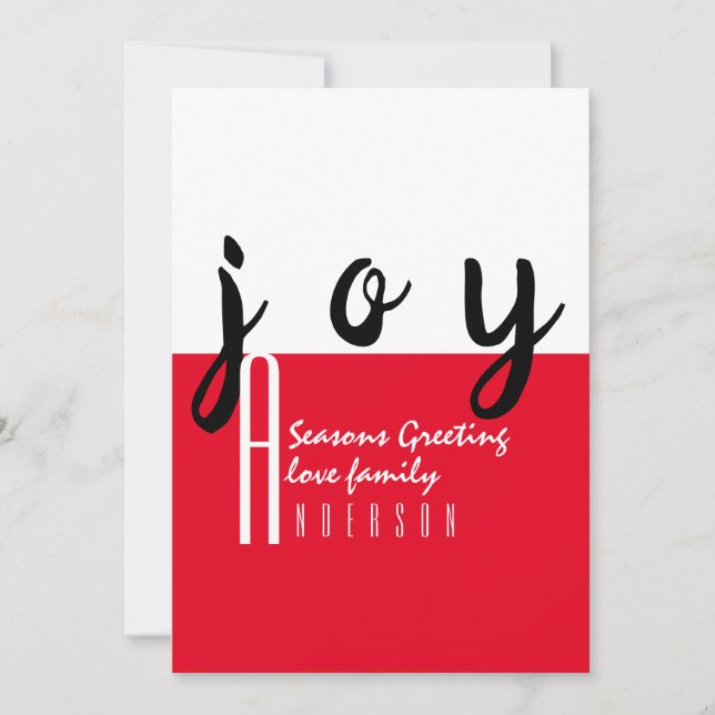 Red Carpet by LeahG - Seasonal Greetings Joy Card (Front)