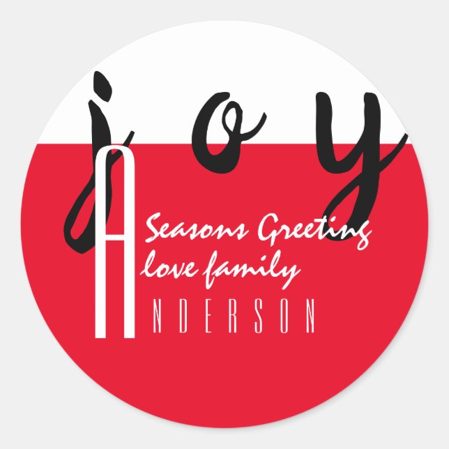 Red Carpet by LeahG Seasons Greetings Gift Favour Classic Round Sticker (Front)