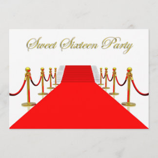 Red Carpet Event Sweet 16 Party Invitation