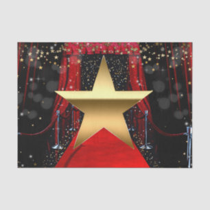 Red Carpet Hollywood Gold Stars Birthday Party Tissue Paper
