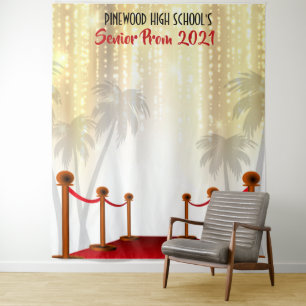 Red Carpet Hollywood Prom Backdrop  Tapestry