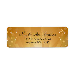 Red Carpet Hollywood Star Bat Mitzvah Return Address Label