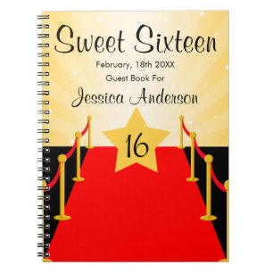 Red Carpet Hollywood Sweet 16 Guest Book