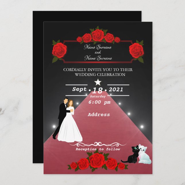 Red Carpet Invitation (Front/Back)