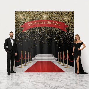 Red Carpet Movie Theme Backdrop Tapestry