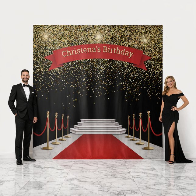 Red Carpet Movie Theme Backdrop Tapestry (Creator Uploaded)
