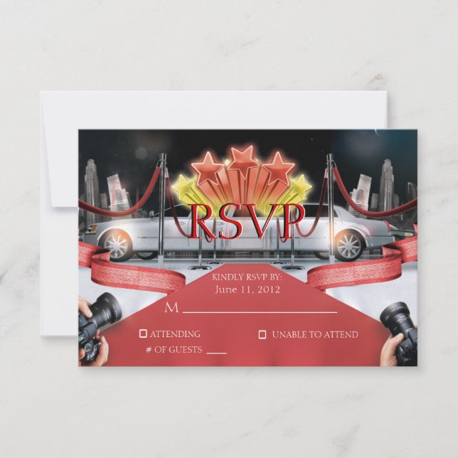 Red Carpet RSVP Card (Front)