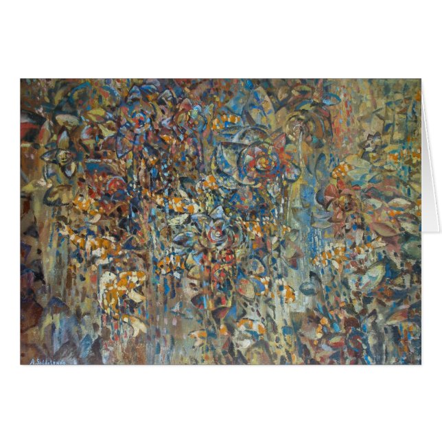 Red carps and lotuses Card (Front Horizontal)