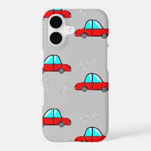 Red cars on grey