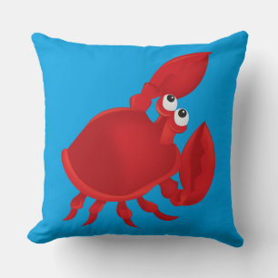 Red cartoon crab cushion