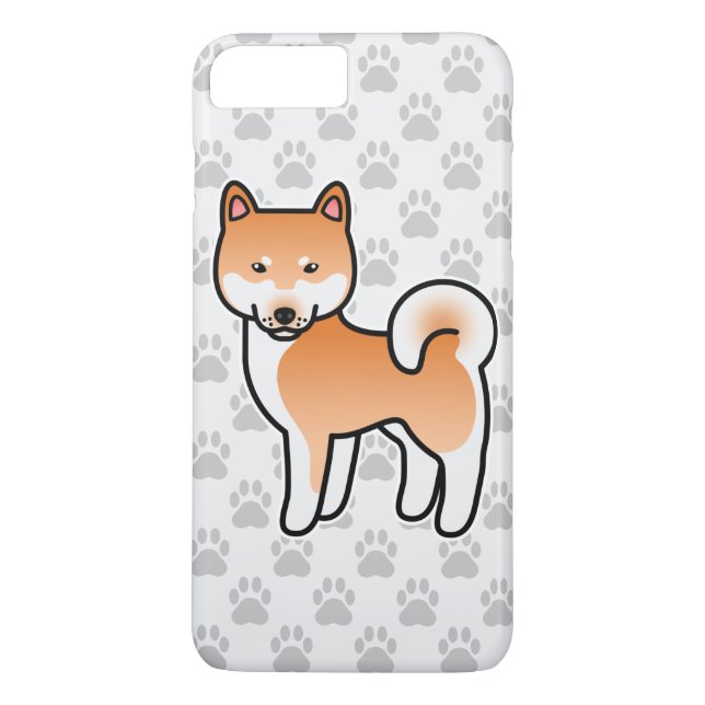 Red Cartoon Shiba Inu Case-Mate iPhone Case (Back)