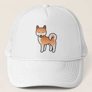 Red Cartoon Shiba Inu Trucker Hat