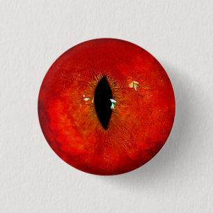 Red Cat Eye 3 Cm Round Badge