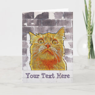 Red Cat in Trouble. Card
