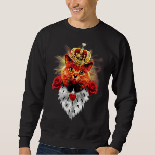 Red Cat King Red Cat King Crown Roses Cat Sweatshirt