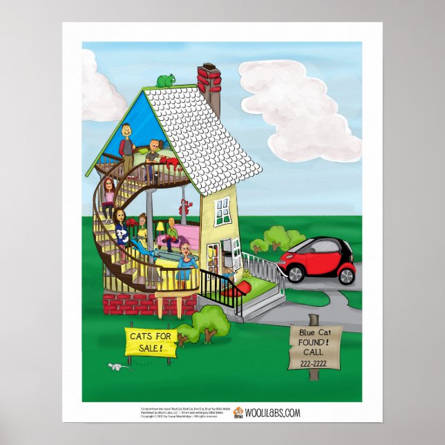 Red Cat "One Walled House" poster (Front)
