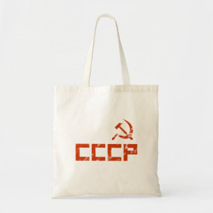 Red CCCP Hammer and Sickle Tote Bag