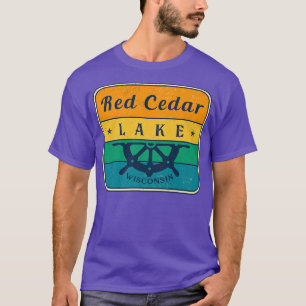 Red Cedar Lake Boating Vintage Fishing1506 T-Shirt