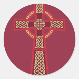 Red Celtic Cross Stickers