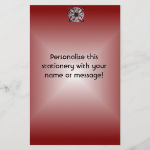 Red Celtic Knot Unique Artwork Stationery
