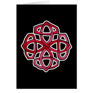 Red Celtic Knotwork Circle