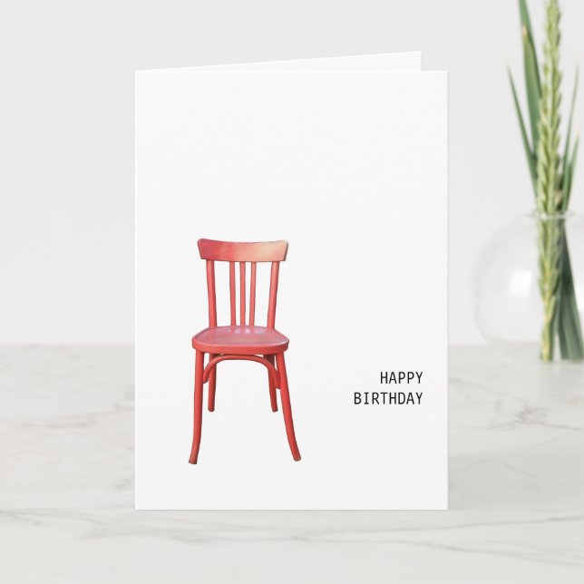 Red Chair Birthday Card (Front)